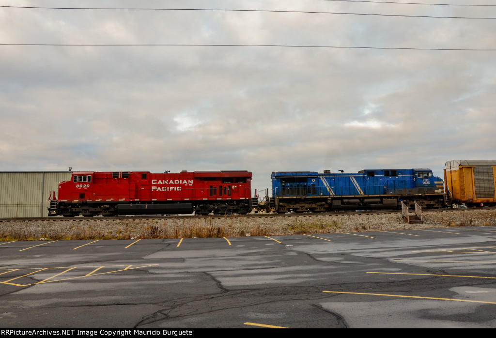 CP ES44AC & CEFX AC44CW Locomotives in the yard